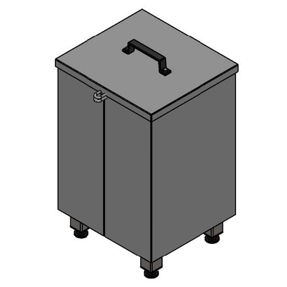 Abschliessbarer Kanisterhalter 1 x 24 L - Stand mit Deckel – Bild 2
